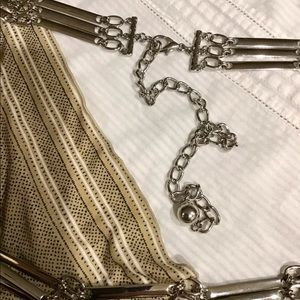 Chain link silver belt 30” long